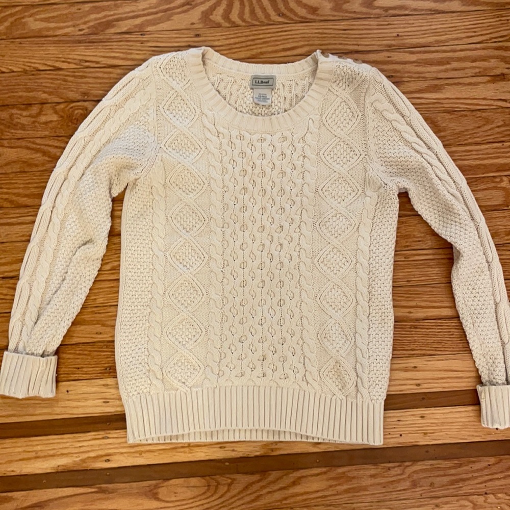 L.L. Bean 100% Cotton Fisherman’s Sweater XS